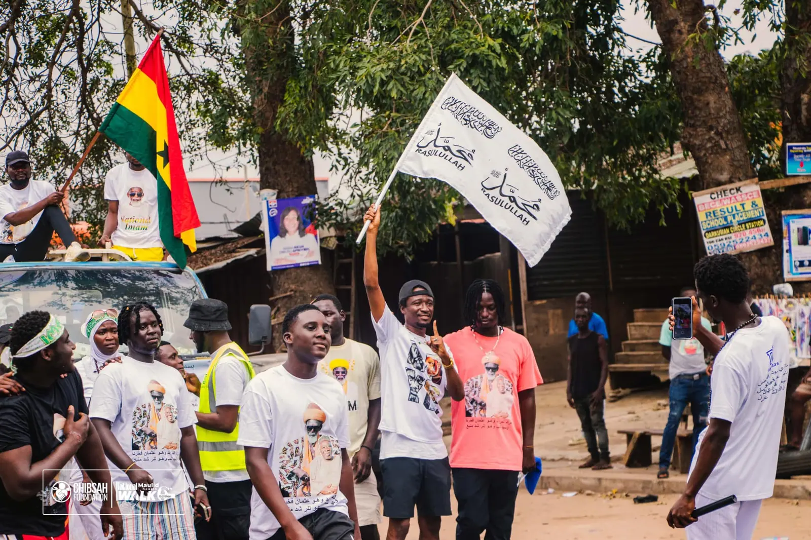 Chibsah Foundation volunteers working with a community in Ghana